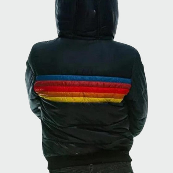 Waterproof Jacket Puffer Color Block Insulated with Full Size Chart