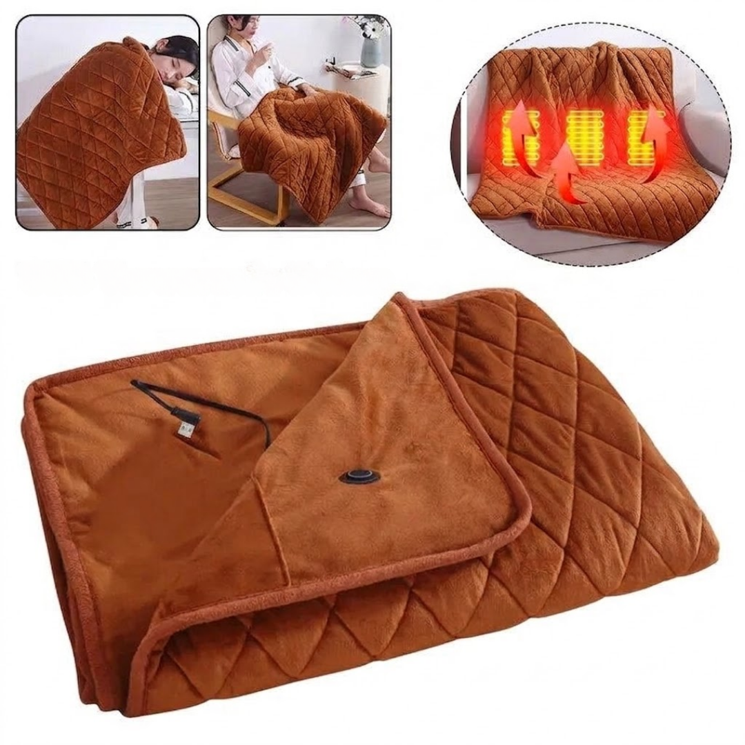 Heated Blanket USB Powered Portable for Sofa Office and Car in Two Sizes