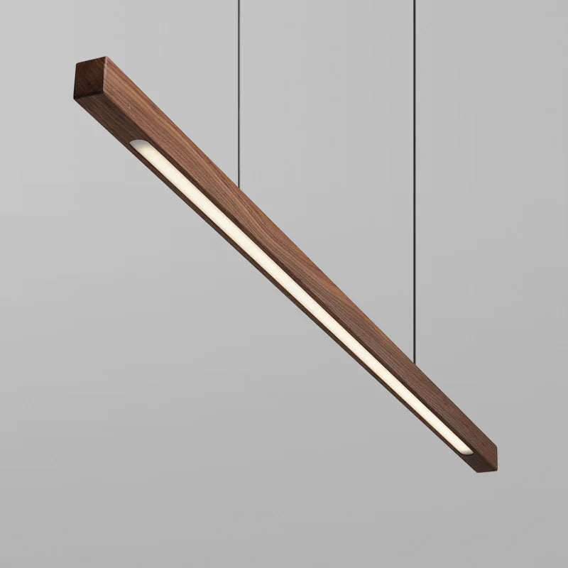 Pendant Light Linear Wood LED Bar for Kitchen Island Pendant Lights with 150 cm Drop
