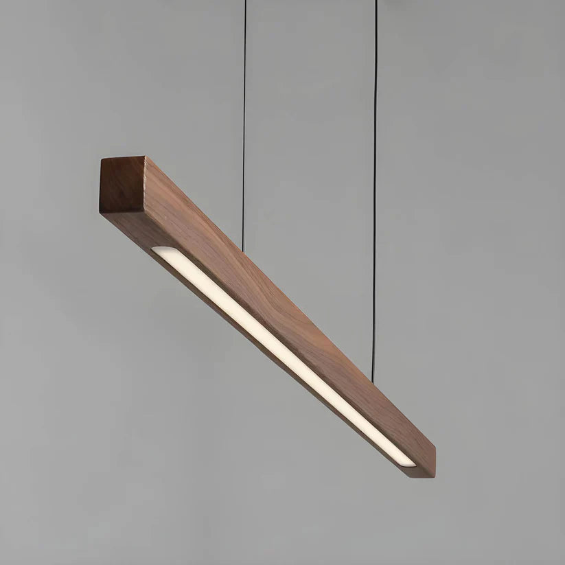 Pendant Light Linear Wood LED Bar for Kitchen Island Pendant Lights with 150 cm Drop