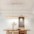 Pendant Light Linear Wood LED Bar for Kitchen Island Pendant Lights with 150 cm Drop