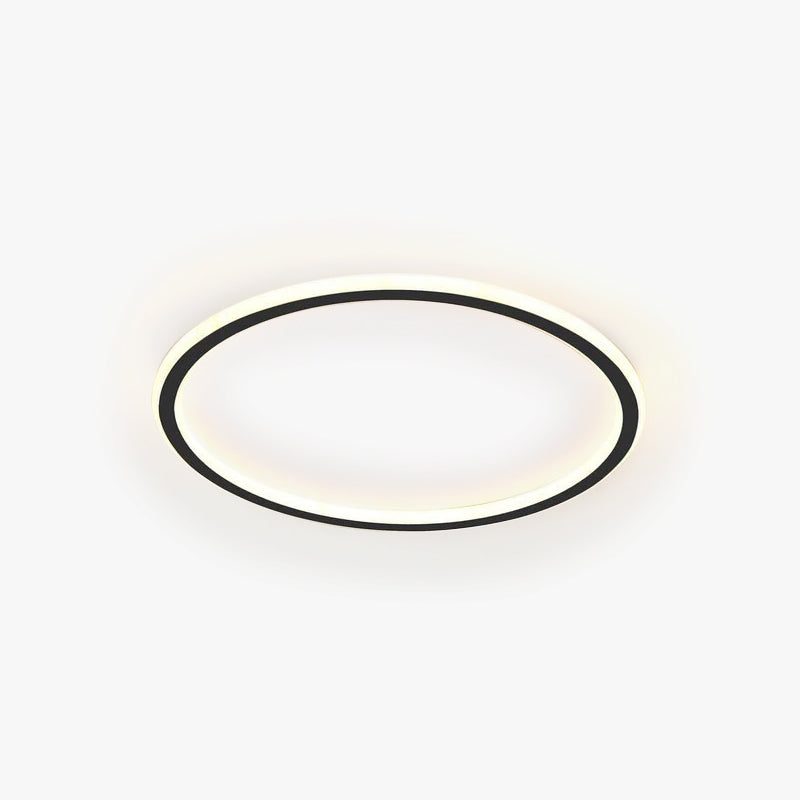 Flush Mount Ceiling Light Modern Round LED with Metal and Acrylic Shade for Indoors