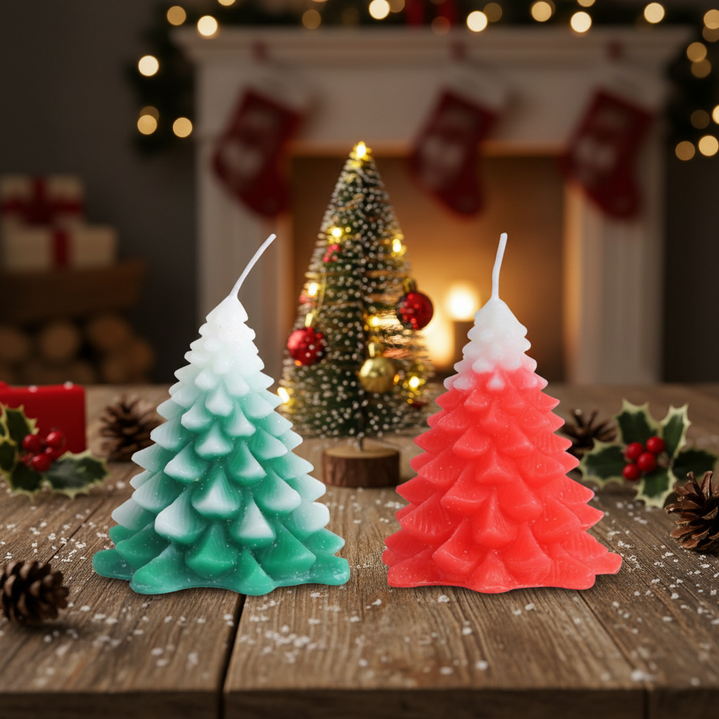 Christmas Decorations Silicone Mould 3D Tree for Resin Candles and Soap