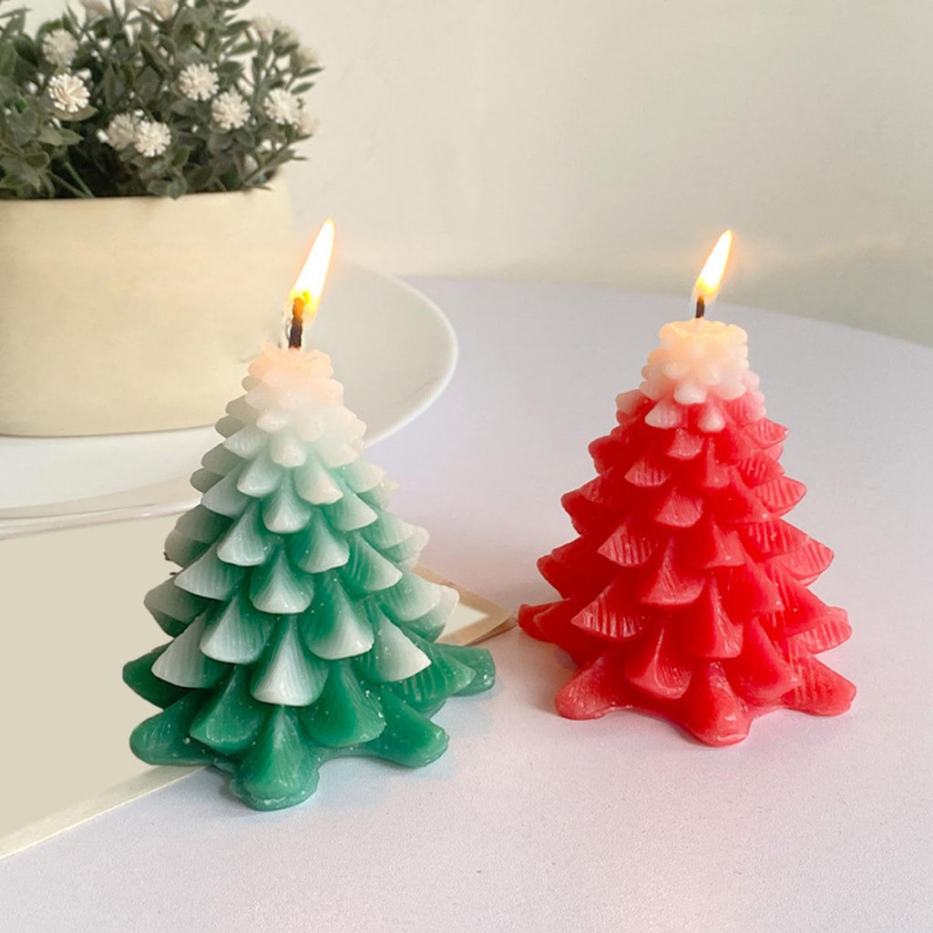 Christmas Decorations Silicone Mould 3D Tree for Resin Candles and Soap