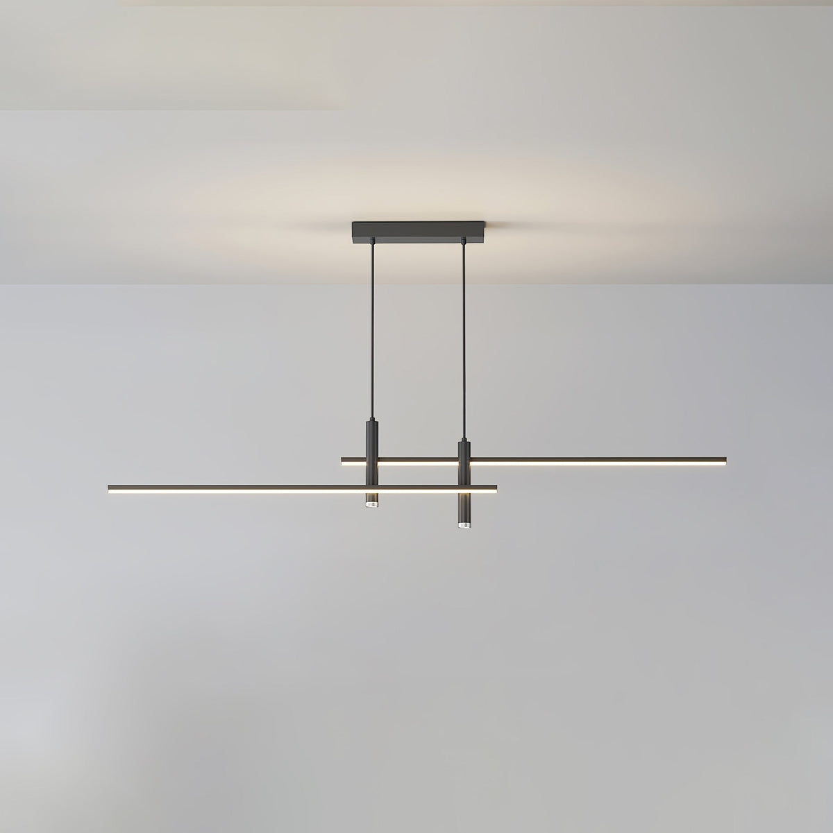 Pendant Light Minimalist Metal LED Ceiling Light Dimmable in Three Lengths to 150 cm