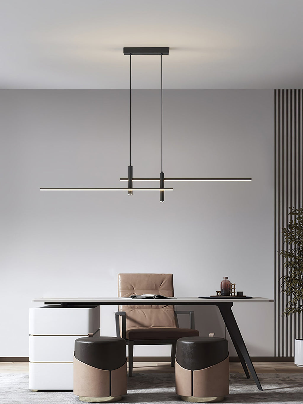 Pendant Light Minimalist Metal LED Ceiling Light Dimmable in Three Lengths to 150 cm