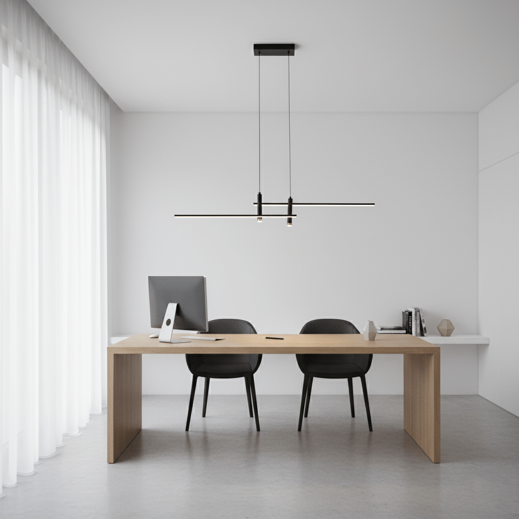 Pendant Light Minimalist Metal LED Ceiling Light Dimmable in Three Lengths to 150 cm