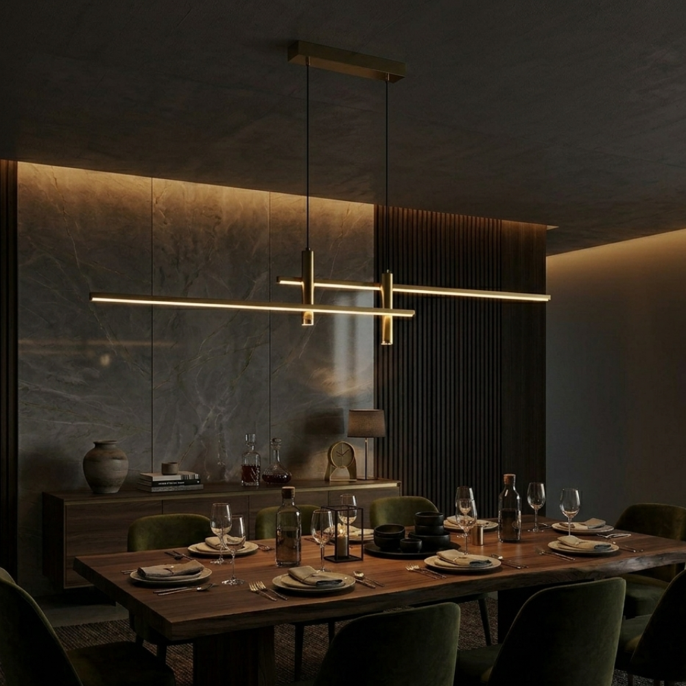 Pendant Light Minimalist Metal LED Ceiling Light Dimmable in Three Lengths to 150 cm
