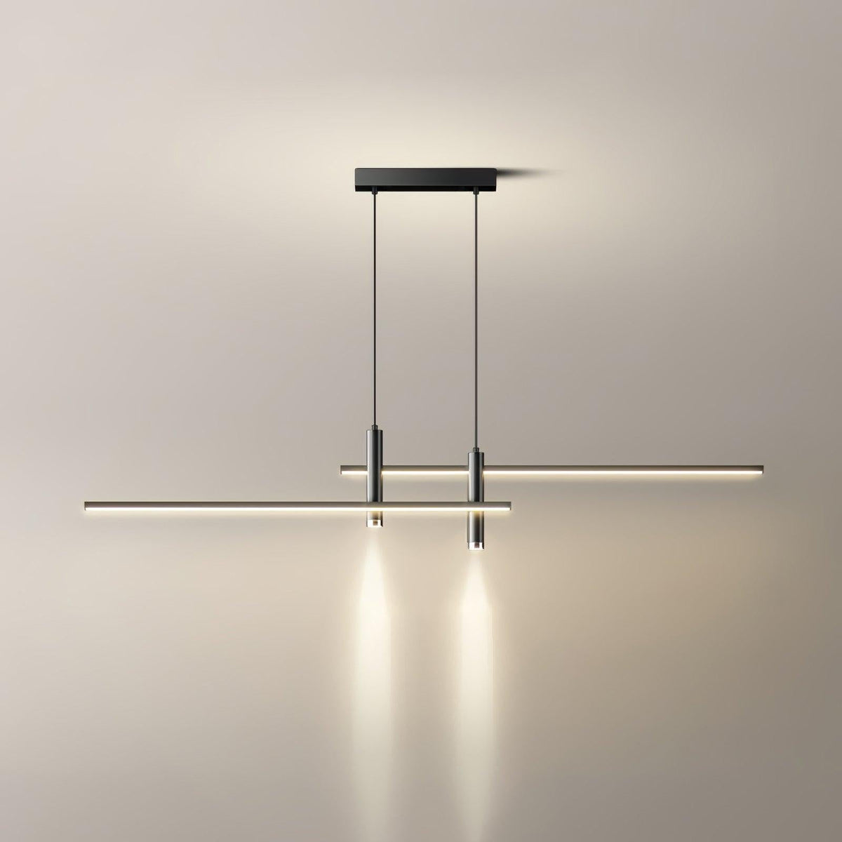 Pendant Light Minimalist Metal LED Ceiling Light Dimmable in Three Lengths to 150 cm