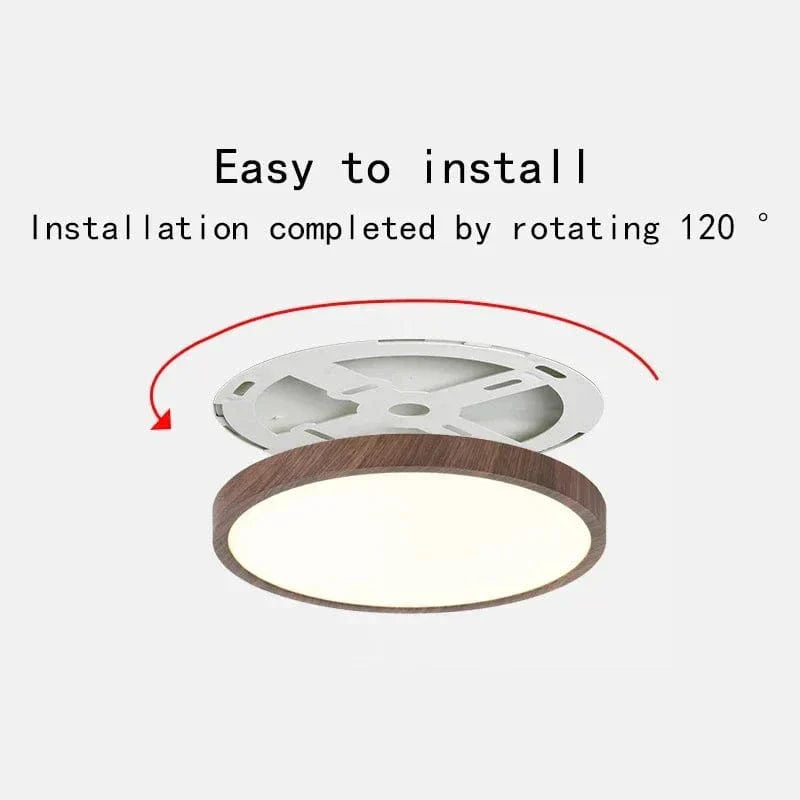 Ceiling Light Fixture Ultrathin Wooden LED Ceiling Light Just 2.5 cm Thick in Two Sizes