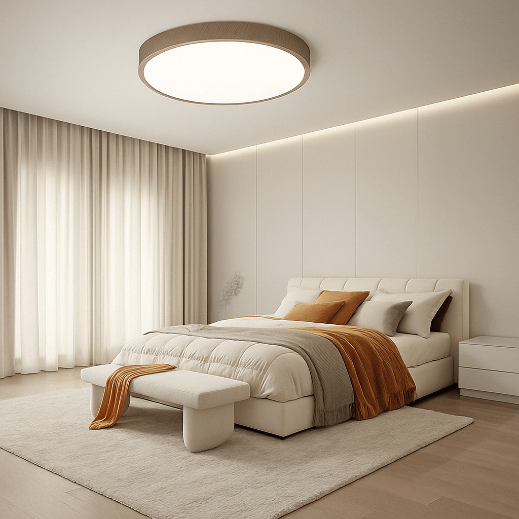 Ceiling Light Fixture Ultrathin Wooden LED Ceiling Light Just 2.5 cm Thick in Two Sizes