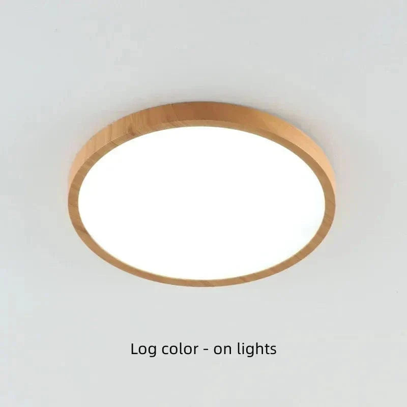 Ceiling Light Fixture Ultrathin Wooden LED Ceiling Light Just 2.5 cm Thick in Two Sizes