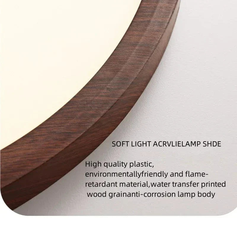 Ceiling Light Fixture Ultrathin Wooden LED Ceiling Light Just 2.5 cm Thick in Two Sizes