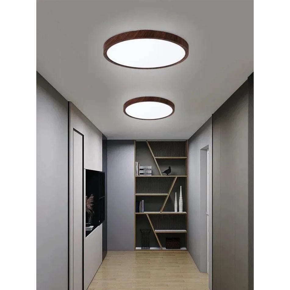Ceiling Light Fixture Ultrathin Wooden LED Ceiling Light Just 2.5 cm Thick in Two Sizes