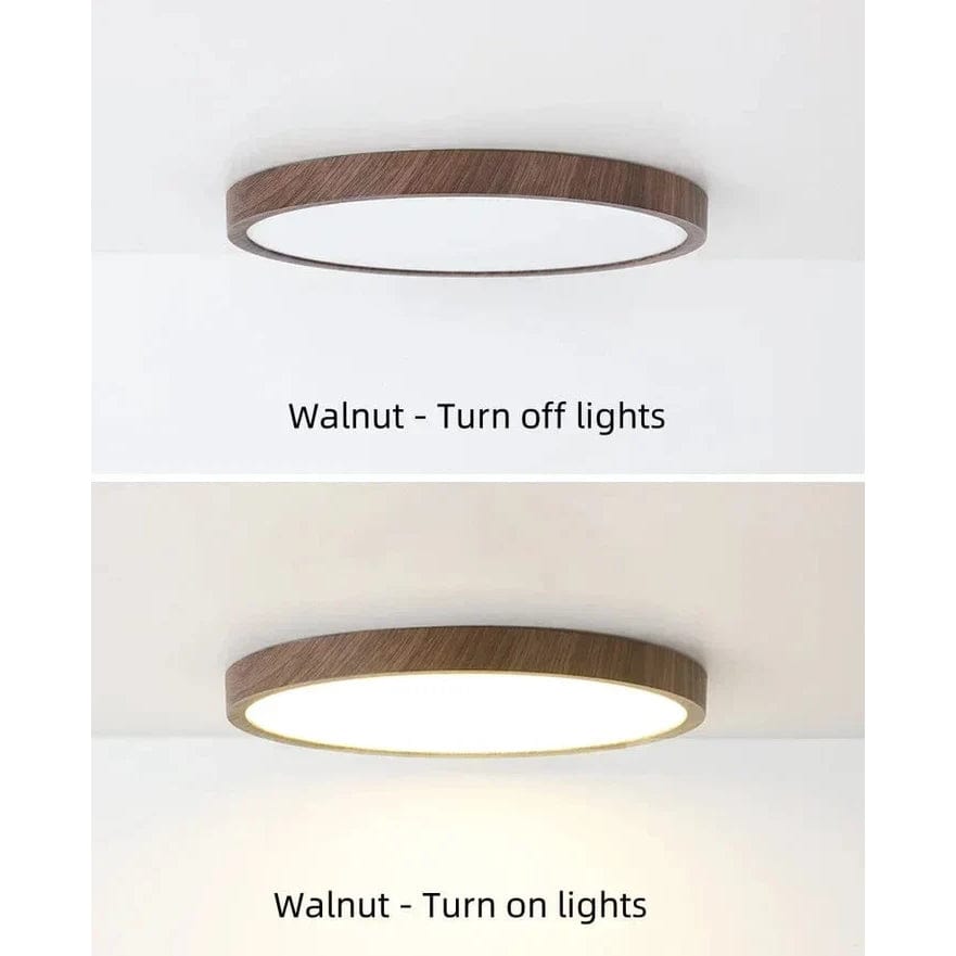 Ceiling Light Fixture Ultrathin Wooden LED Ceiling Light Just 2.5 cm Thick in Two Sizes