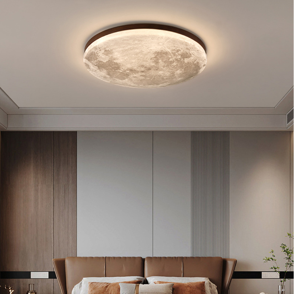 Modern Moon Ceiling Light LED Disc Bedroom Ceiling Lights for Rooms to 15 Square Meters