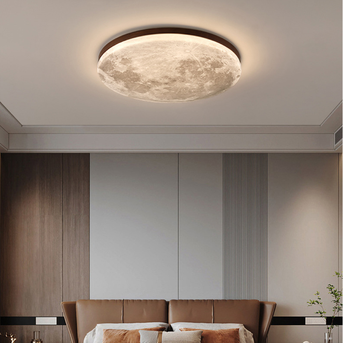 Modern Moon Ceiling Light LED Disc Bedroom Ceiling Lights for Rooms to 15 Square Meters