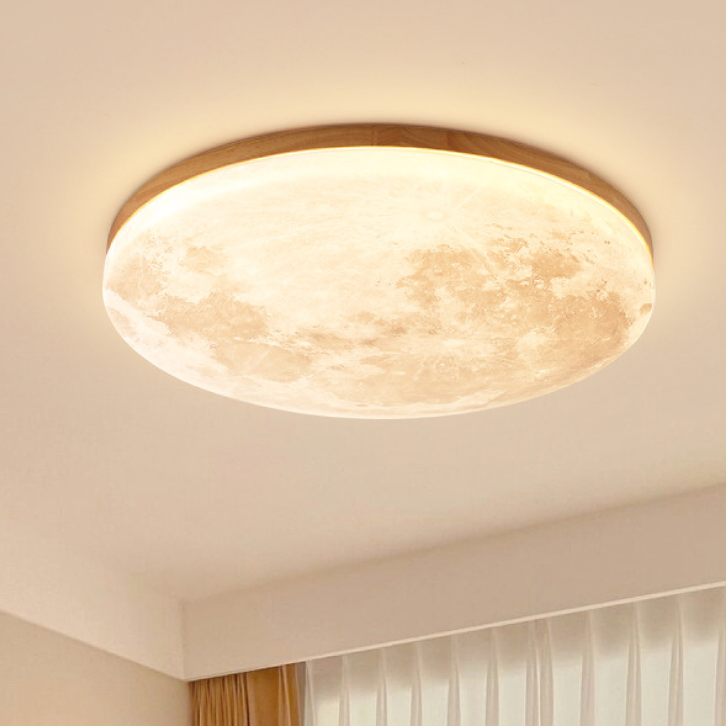 Modern Moon Ceiling Light LED Disc Bedroom Ceiling Lights for Rooms to 15 Square Meters