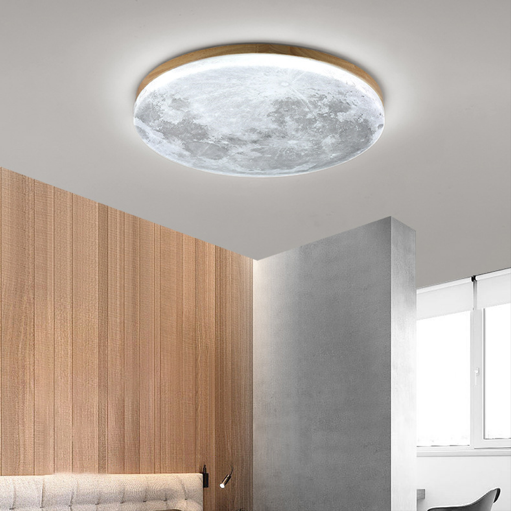 Modern Moon Ceiling Light LED Disc Bedroom Ceiling Lights for Rooms to 15 Square Meters