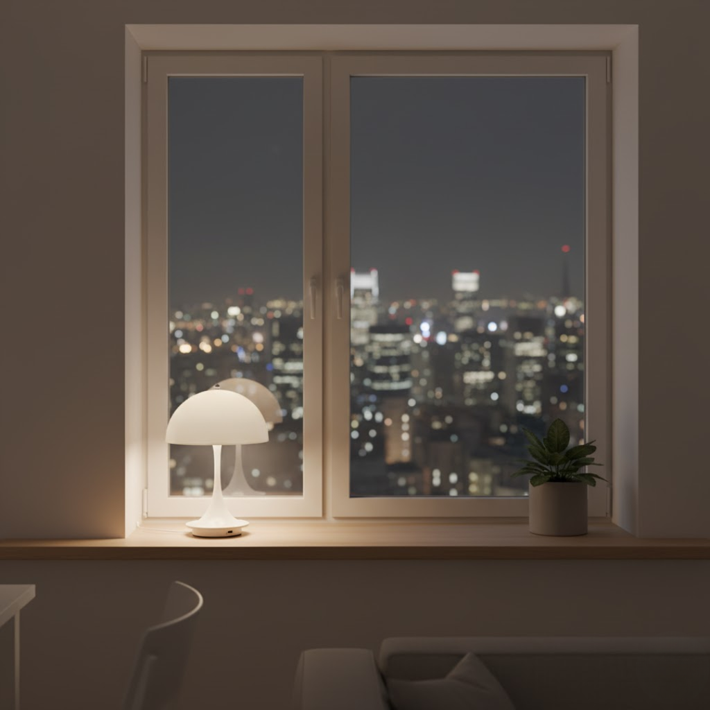 Wireless Table Lamp Modern Metal and Glass Table Lamps with 1800 mAh Battery