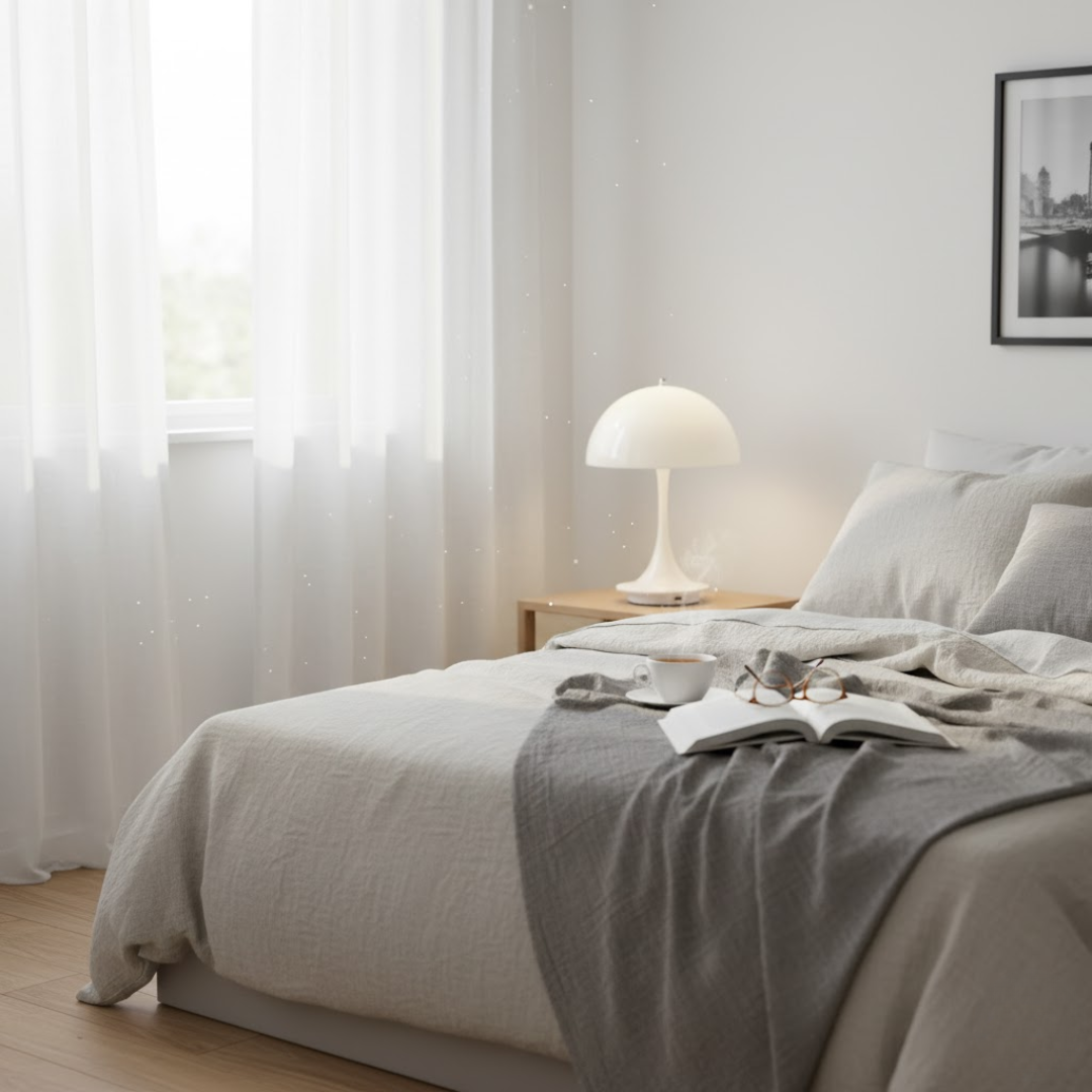 Wireless Table Lamp Modern Metal and Glass Table Lamps with 1800 mAh Battery