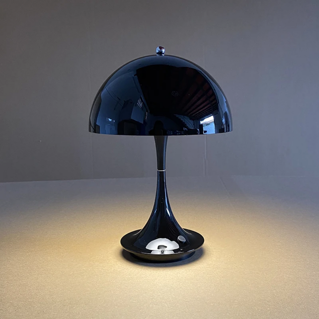 Wireless Table Lamp Modern Metal and Glass Table Lamps with 1800 mAh Battery