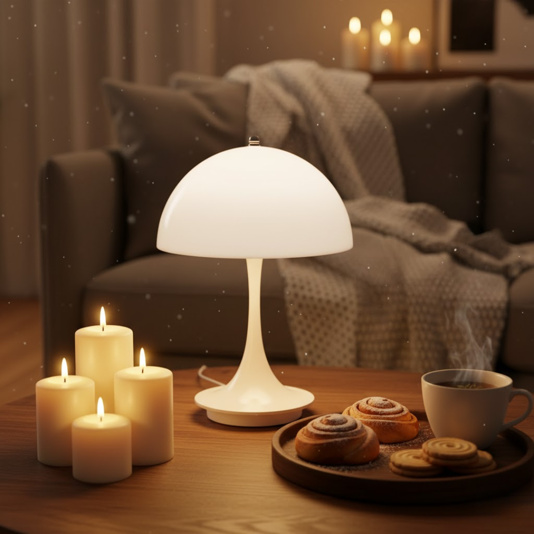 Wireless Table Lamp Modern Metal and Glass Table Lamps with 1800 mAh Battery
