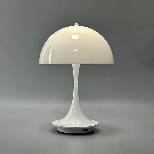 Wireless Table Lamp Modern Metal and Glass Table Lamps with 1800 mAh Battery