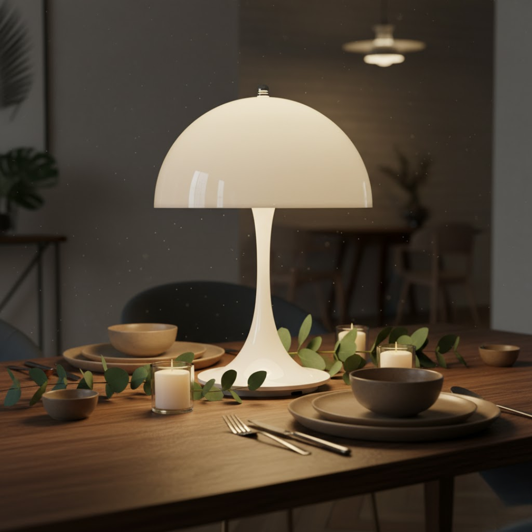 Wireless Table Lamp Modern Metal and Glass Table Lamps with 1800 mAh Battery