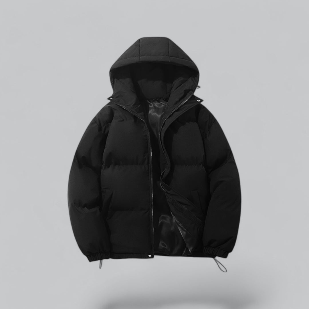 Coat Winter Jacket Padded Parka with Hood Cut Loose for Layering