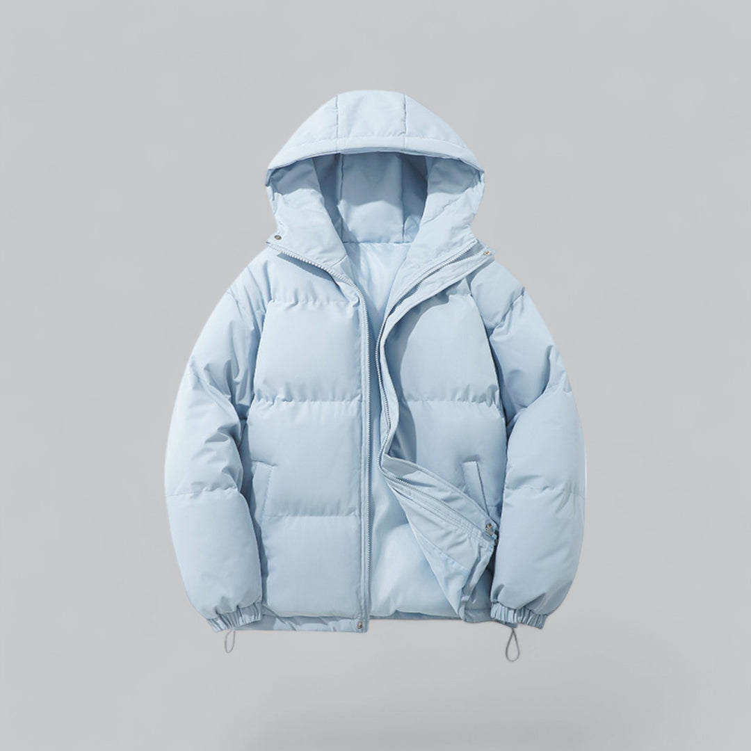 Coat Winter Jacket Padded Parka with Hood Cut Loose for Layering
