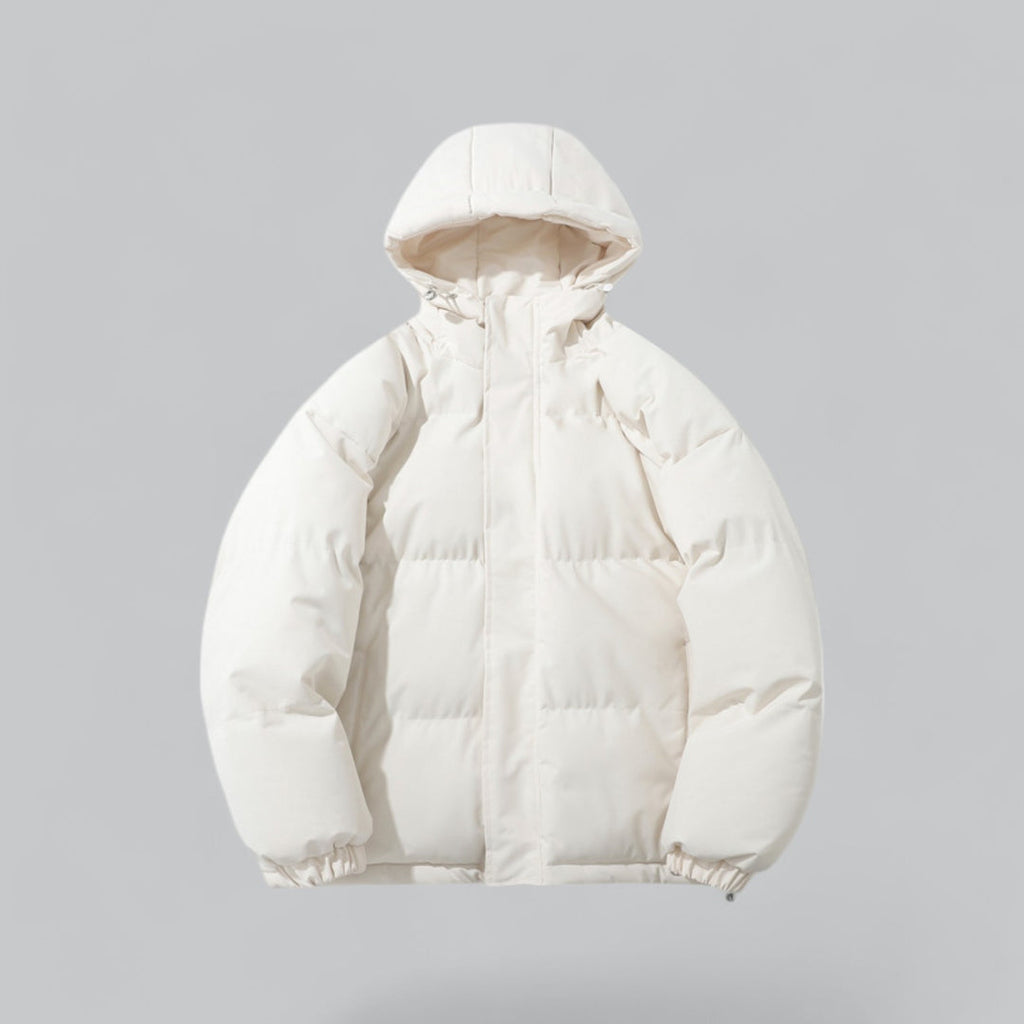 Coat Winter Jacket Padded Parka with Hood Cut Loose for Layering