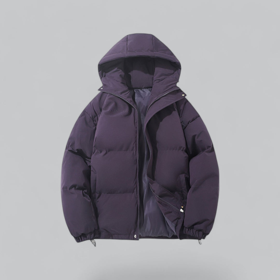 Coat Winter Jacket Padded Parka with Hood Cut Loose for Layering
