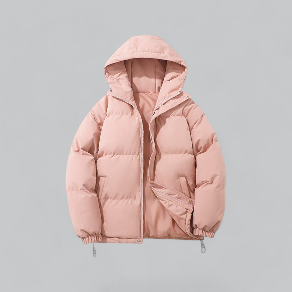 Coat Winter Jacket Padded Parka with Hood Cut Loose for Layering