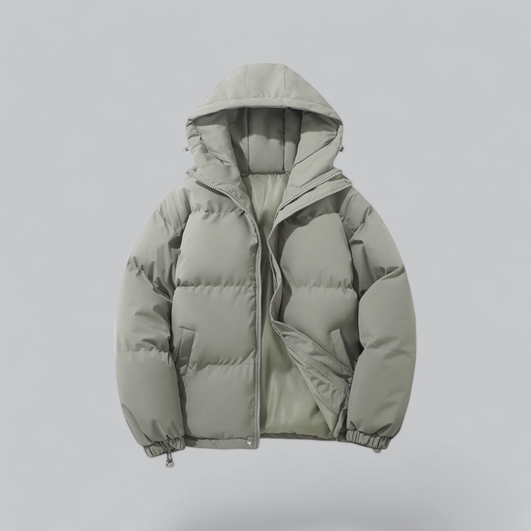 Coat Winter Jacket Padded Parka with Hood Cut Loose for Layering