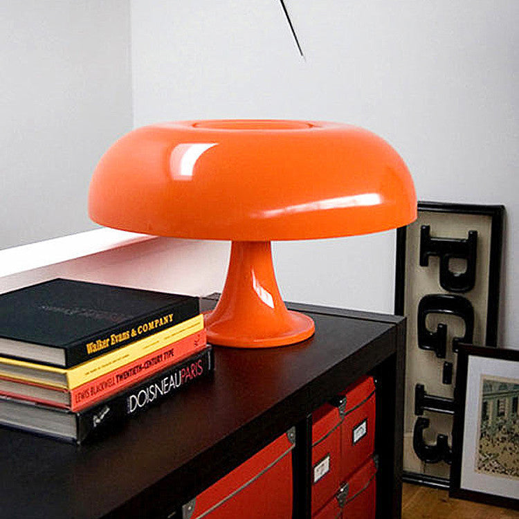 Mushroom Table Lamp Scandinavian Dome Shade Bedroom Lamps with E27 Base in Two Sizes
