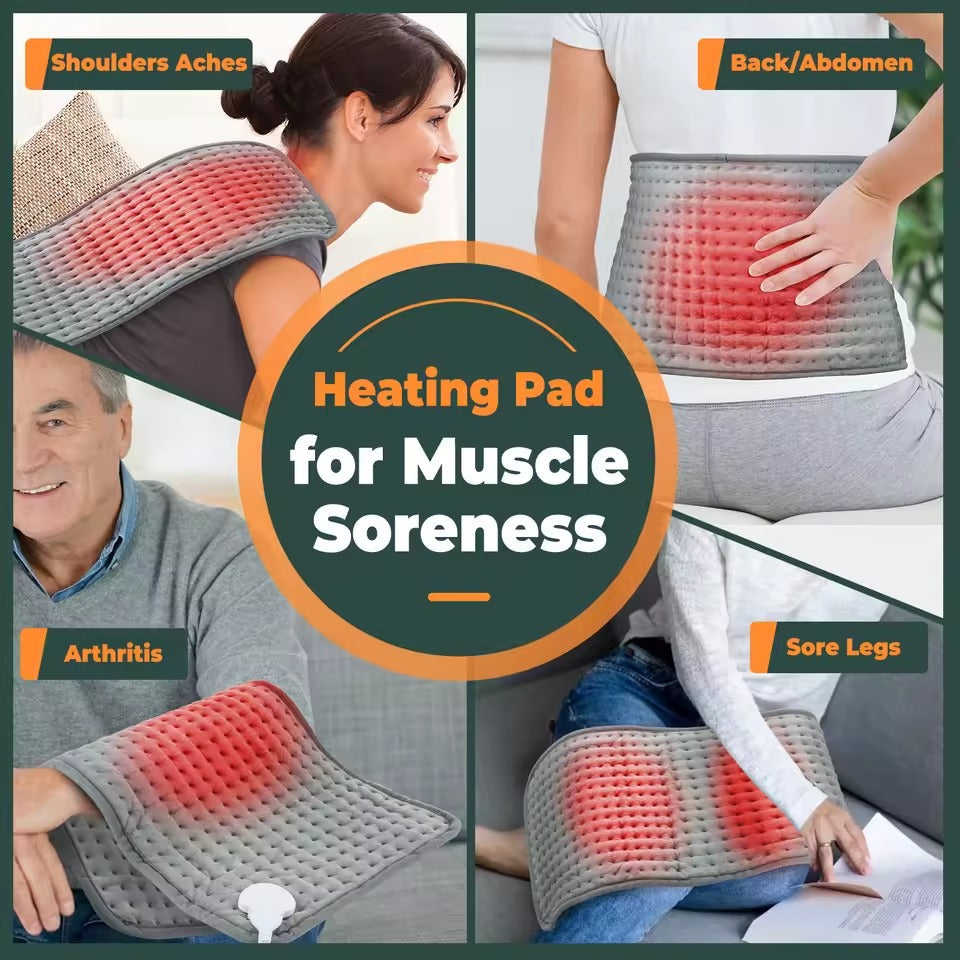 Heating Pad Electric with Six Settings Remote Control and Washable Cover