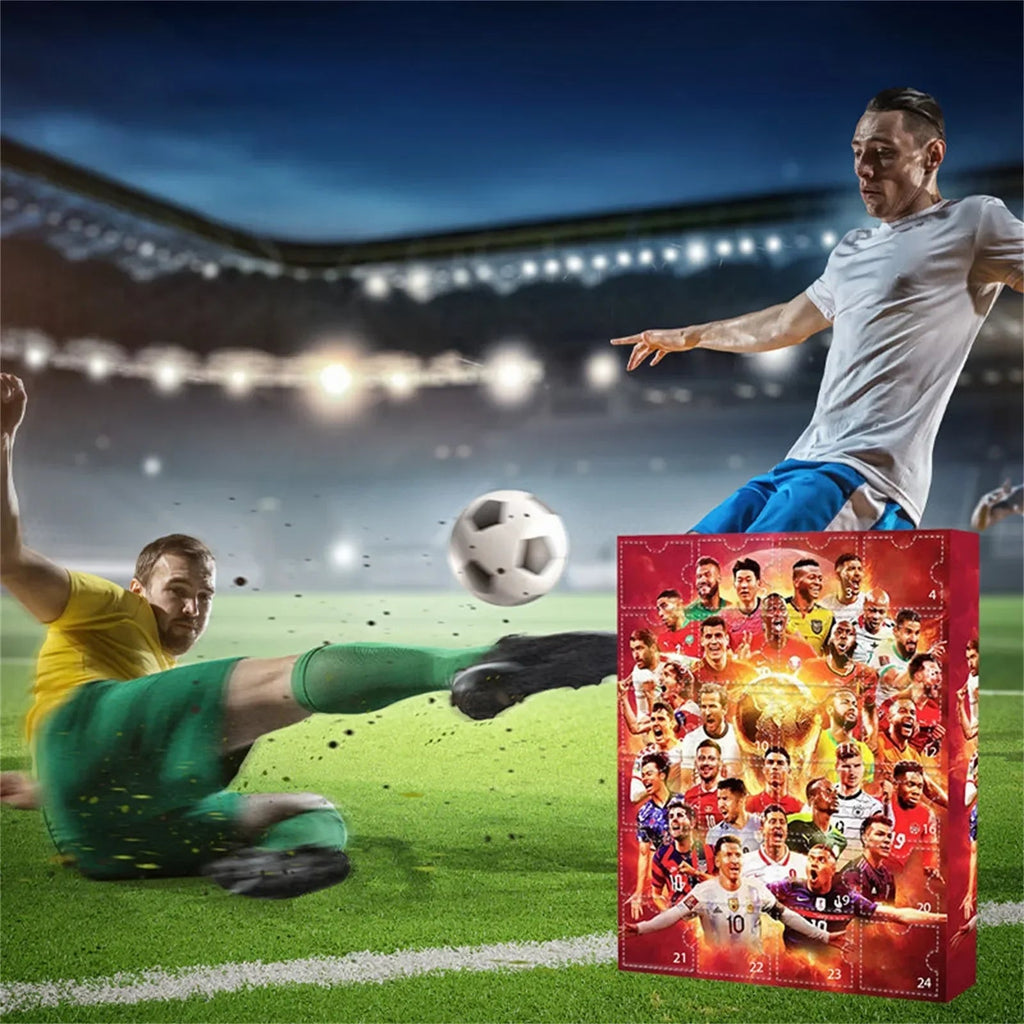 Advent Calendar Soccer Themed with Football Rings and Whistles for Kids