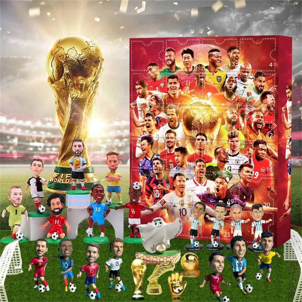 Advent Calendar Soccer Themed with Football Rings and Whistles for Kids