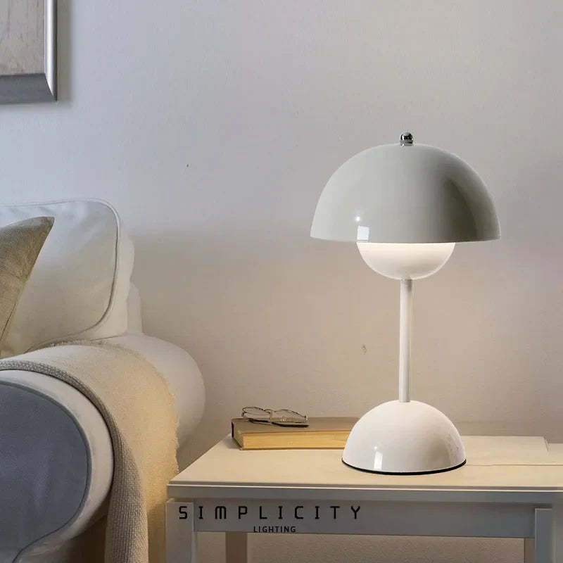 Wireless Table Lamp Minimalist LED Desk Lamp with Touch Dimming in Eight Colors