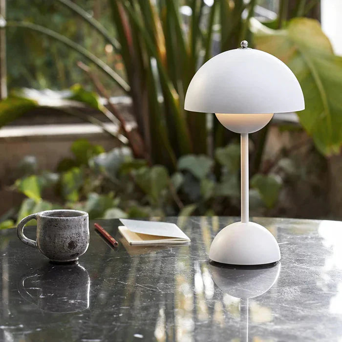 Wireless Table Lamp Minimalist LED Desk Lamp with Touch Dimming in Eight Colors