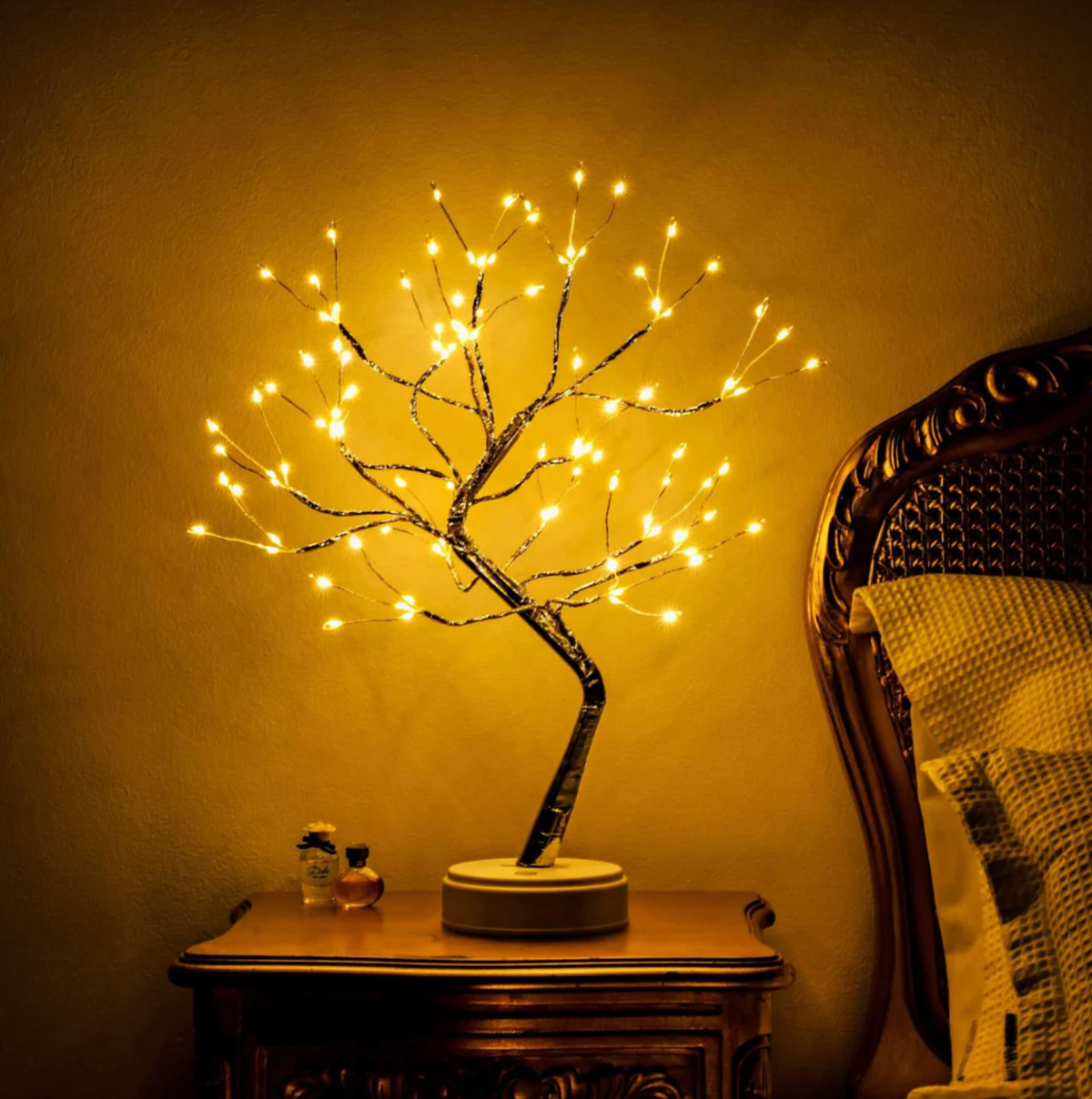 Cordless Table Lamp Light Tree Rechargeable Bedside Lamps with Shapeable Branches