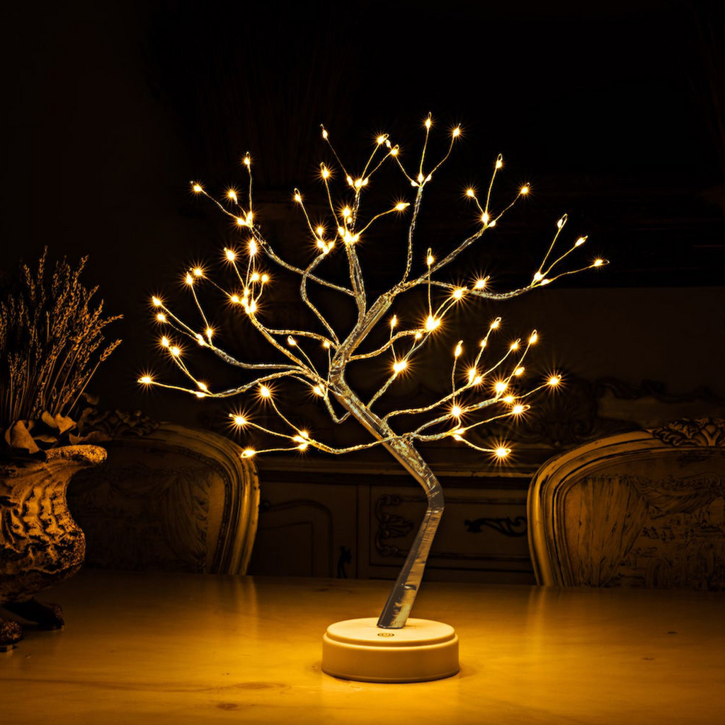 Cordless Table Lamp Light Tree Rechargeable Bedside Lamps with Shapeable Branches