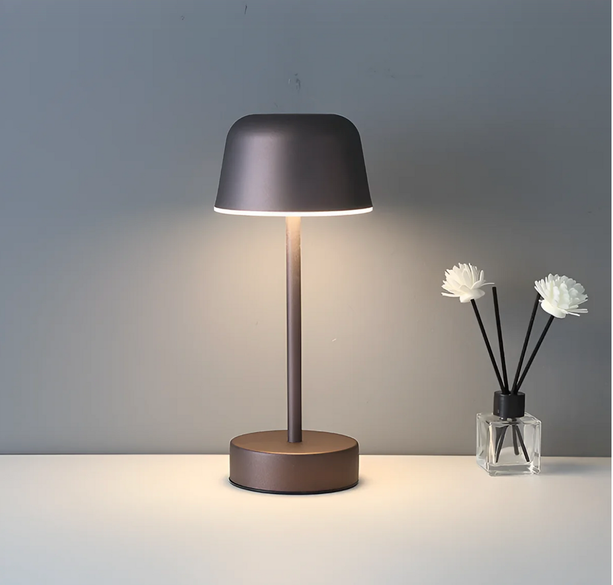 Cordless Table Lamp Retro LED Rechargeable Mood Lamp with 12 Hours Run Time