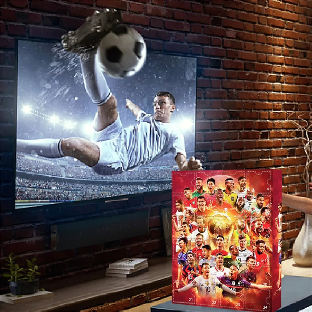 Advent Calendar Soccer Themed with Football Rings and Whistles for Kids