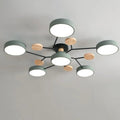 Modern Halo Semi Flush Ceiling Light LED with Iron and Acrylic Shade for Living Rooms