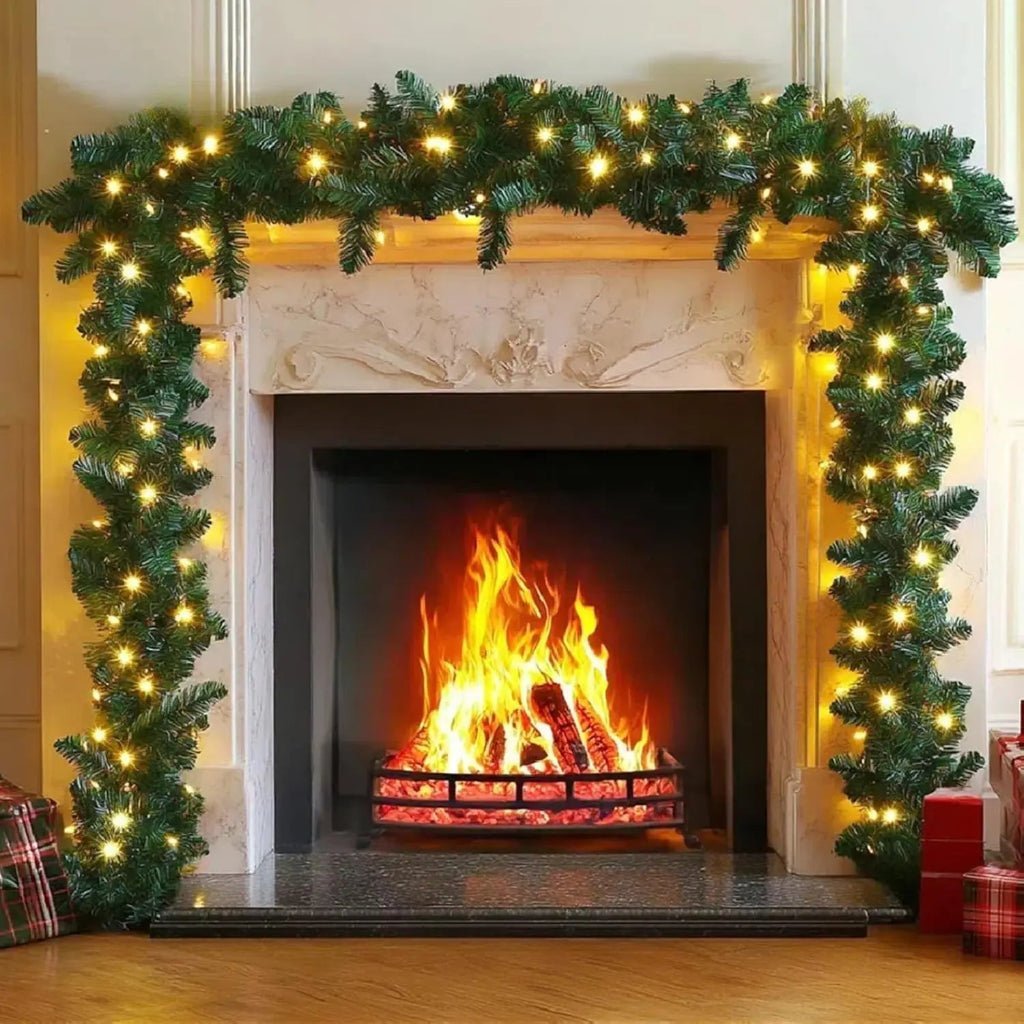 Christmas Lights Garland 2.7 m with 100 Warm White LEDs Battery Powered