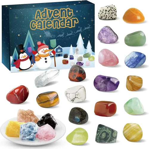 Advent Calendar Crystal with 24 Natural Gemstones for the December Countdown
