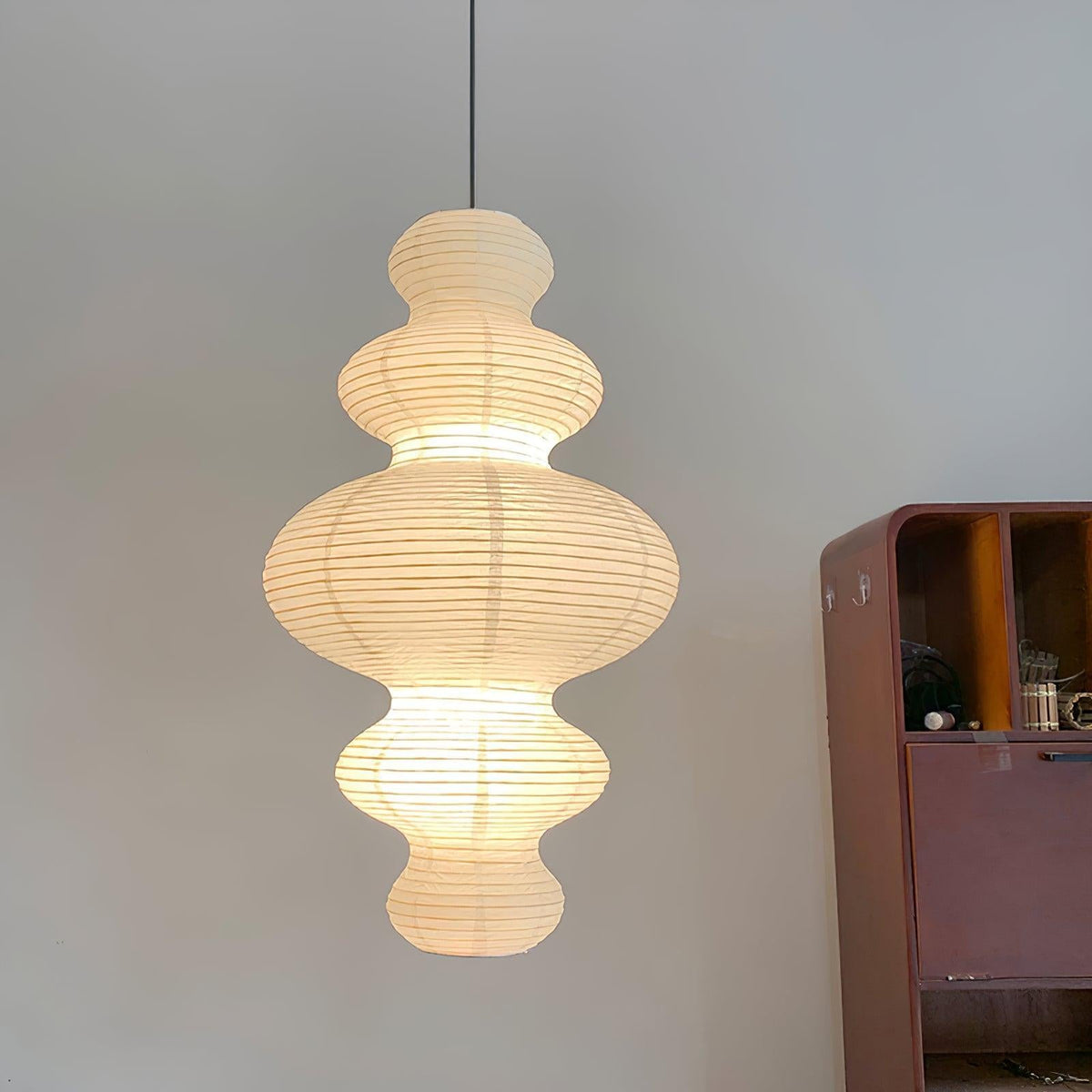 Pendant Light Rice Paper Shade 47 cm Kitchen Pendant Lighting for Sloped Ceilings