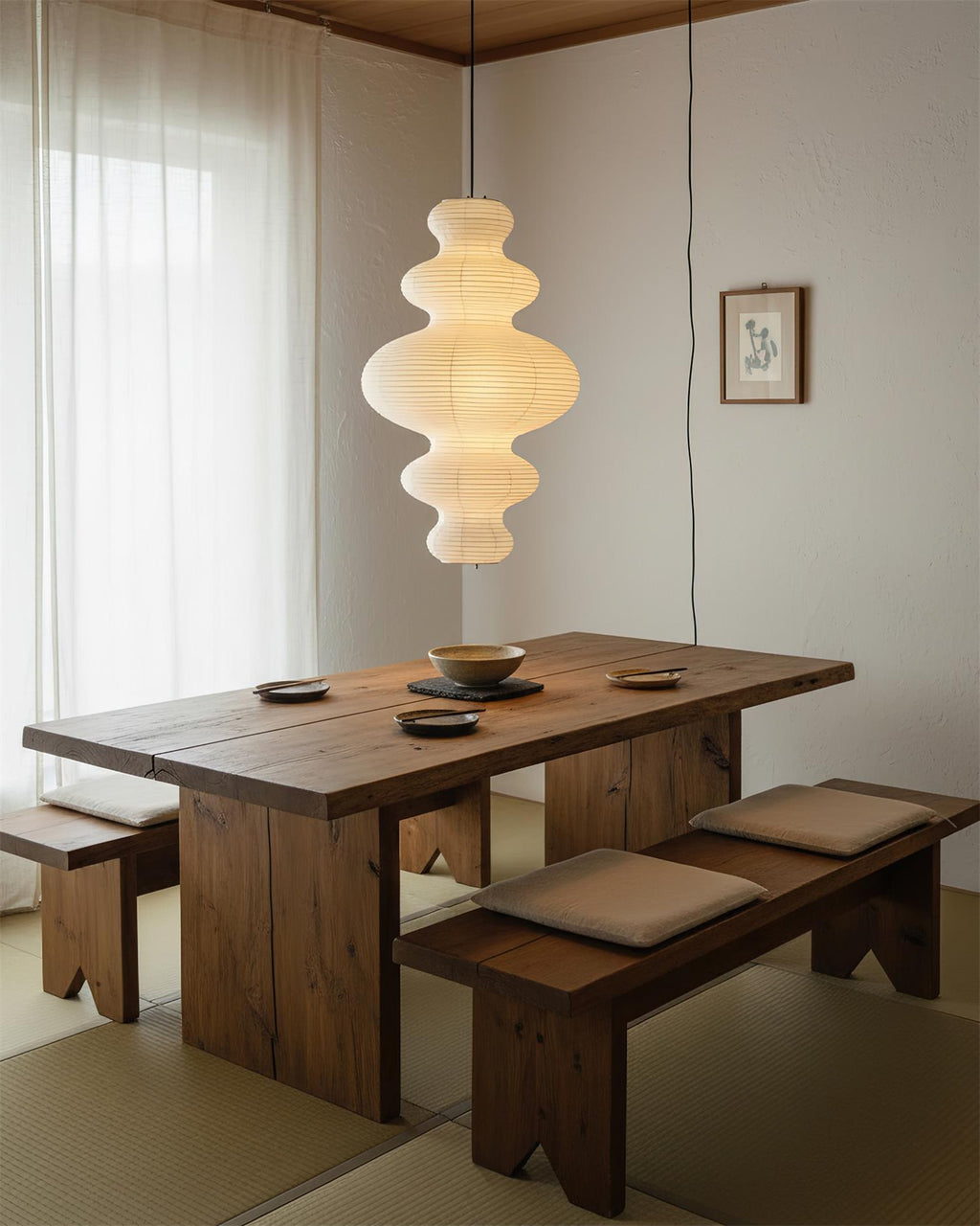 Pendant Light Rice Paper Shade 47 cm Kitchen Pendant Lighting for Sloped Ceilings
